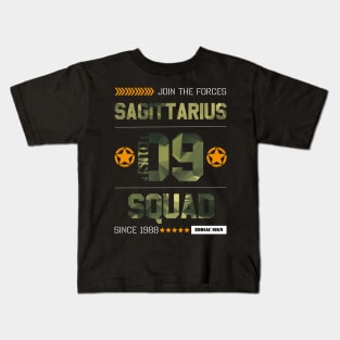 Zodiac Majesty Sagittarius Squad Camo Kids T-Shirt